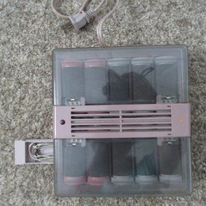 Vidal Sassoon Model VS-371 10 Electric Heated Rollers Curlers Set with Clips